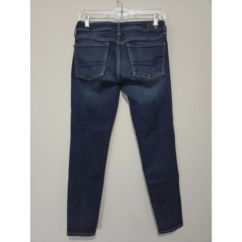 American Eagle Super Low Jegging Dark Wash Super Stretch Jeans Womens 6 Short